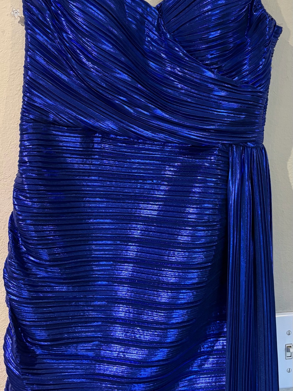 Elegant Royal Blue Pleated Prom Dress